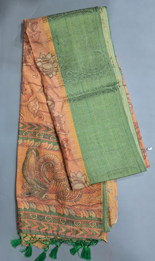 Light Peach Chanderi Saree