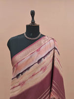 Dusty Mauve Chiffon Saree 1