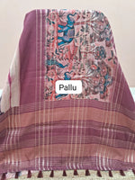 Dusty Mauve Chiffon Saree pallu