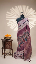 Dusty Mauve Chiffon Saree 