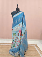 Sky Blue Chiffon Saree 