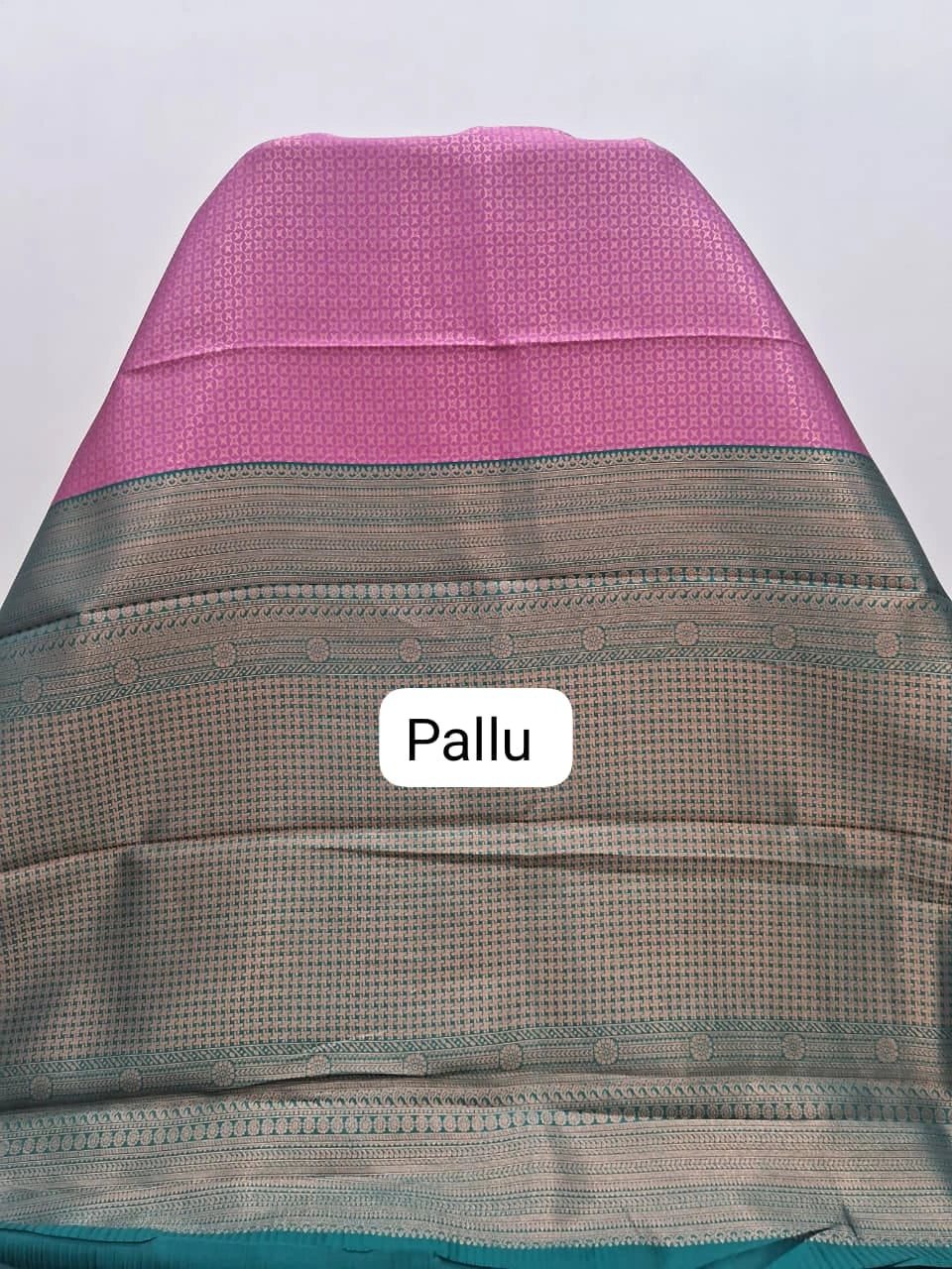 Salmon Pink Kanchi Semi Silk Saree  Pallu