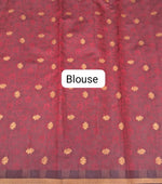 Beige Pure Kanchi Silk Saree Blouse