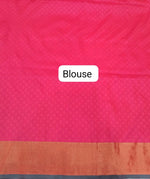 Pink Kanchi Semi Silk Saree Blouse