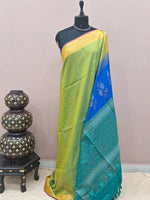 Light Green Kanchi Semi Silk Saree