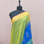 Light Green Kanchi Semi Silk Saree 1