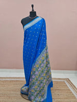 Blue Pure Banarasi Dola Silk Saree 