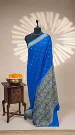 Blue Pure Banarasi Dola Silk Saree 