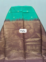 Rama Green Chanderi Pattu Saree Pallu