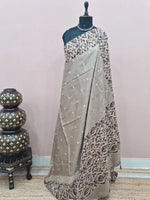 Light Beige Tussar Saree 