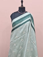 Light Mint Green Tussar Saree 1