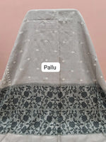Light Mint Blue Tussar Saree Pallu