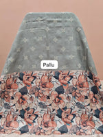 Grey Tussar Saree Pallu