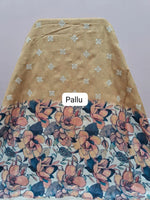 Light Mustard Yellow Tussar Saree pallu