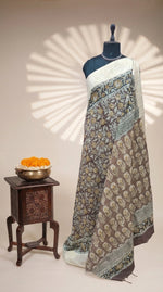 Brown Linen Saree 