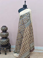 Brown Linen Saree 