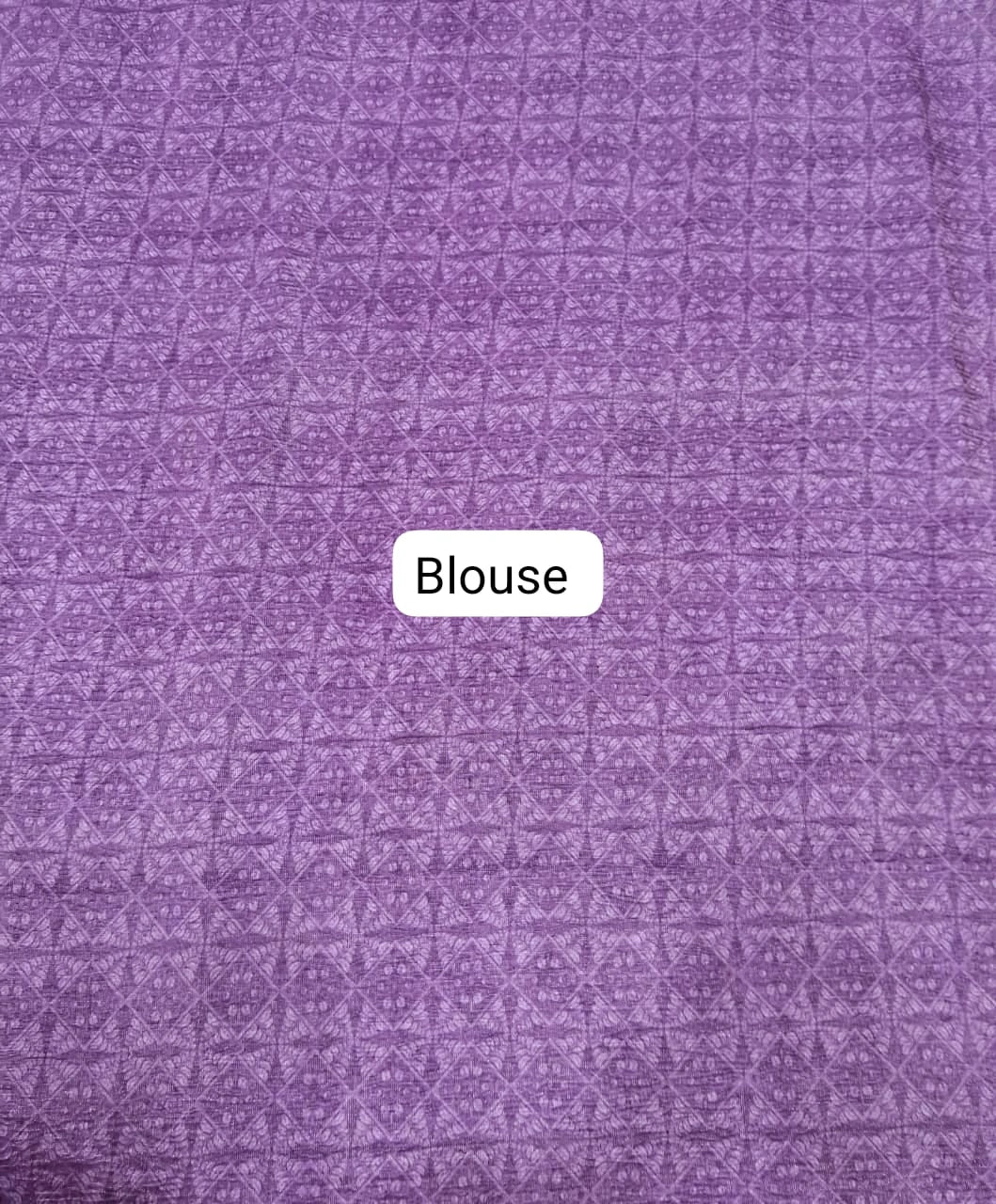 Light Lavender Plain Crush Silk Saree Blouse