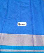 Royal Blue Raw Silk Saree Blouse