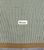 Pista Green Pure Linen Saree Blouse