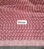 Bottle Green Tussar Crepe Silk Saree Blouse