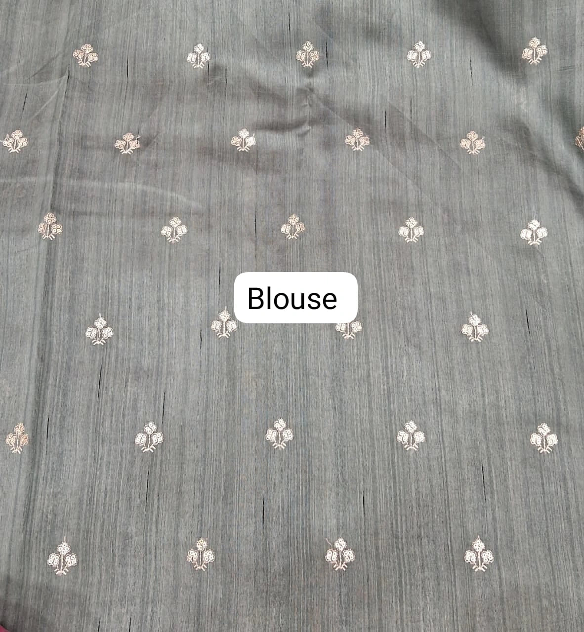 Light Mint Green Tussar Saree Blouse