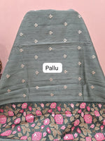 Light Mint Green Tussar Saree Pallu