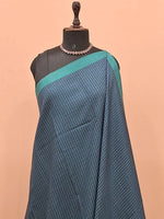 Dark Grey Tussar Saree 1