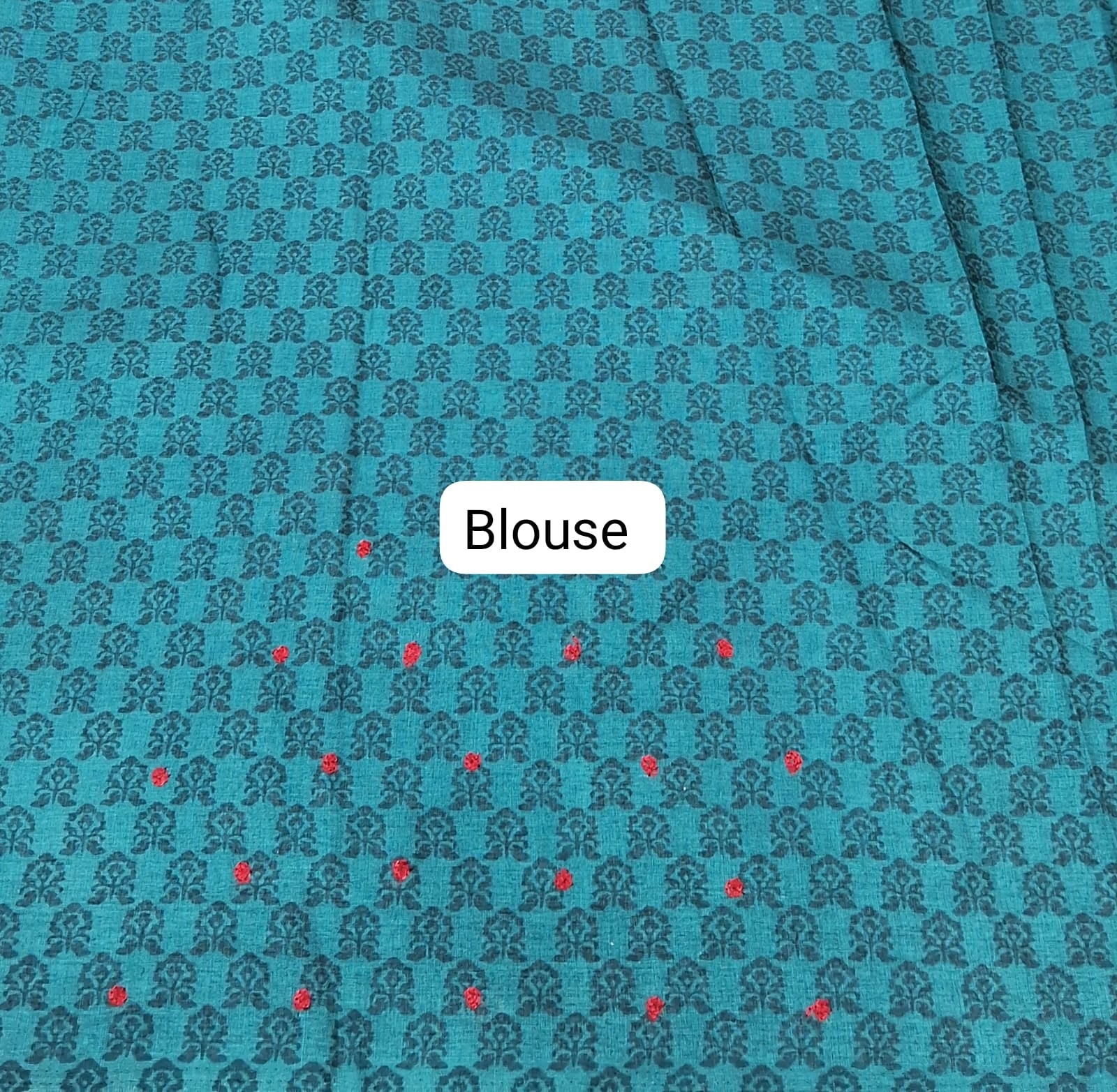 Dark Grey Tussar Saree Blouse