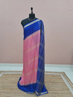 Baby Pink Mysore Crepe Silk Saree 