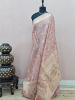 Peach Linen Saree