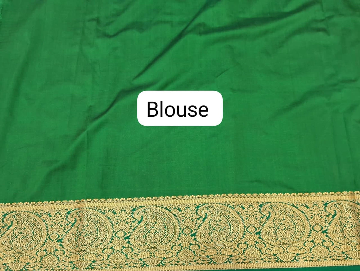 Navy Blue Crepe Silk Saree blouse