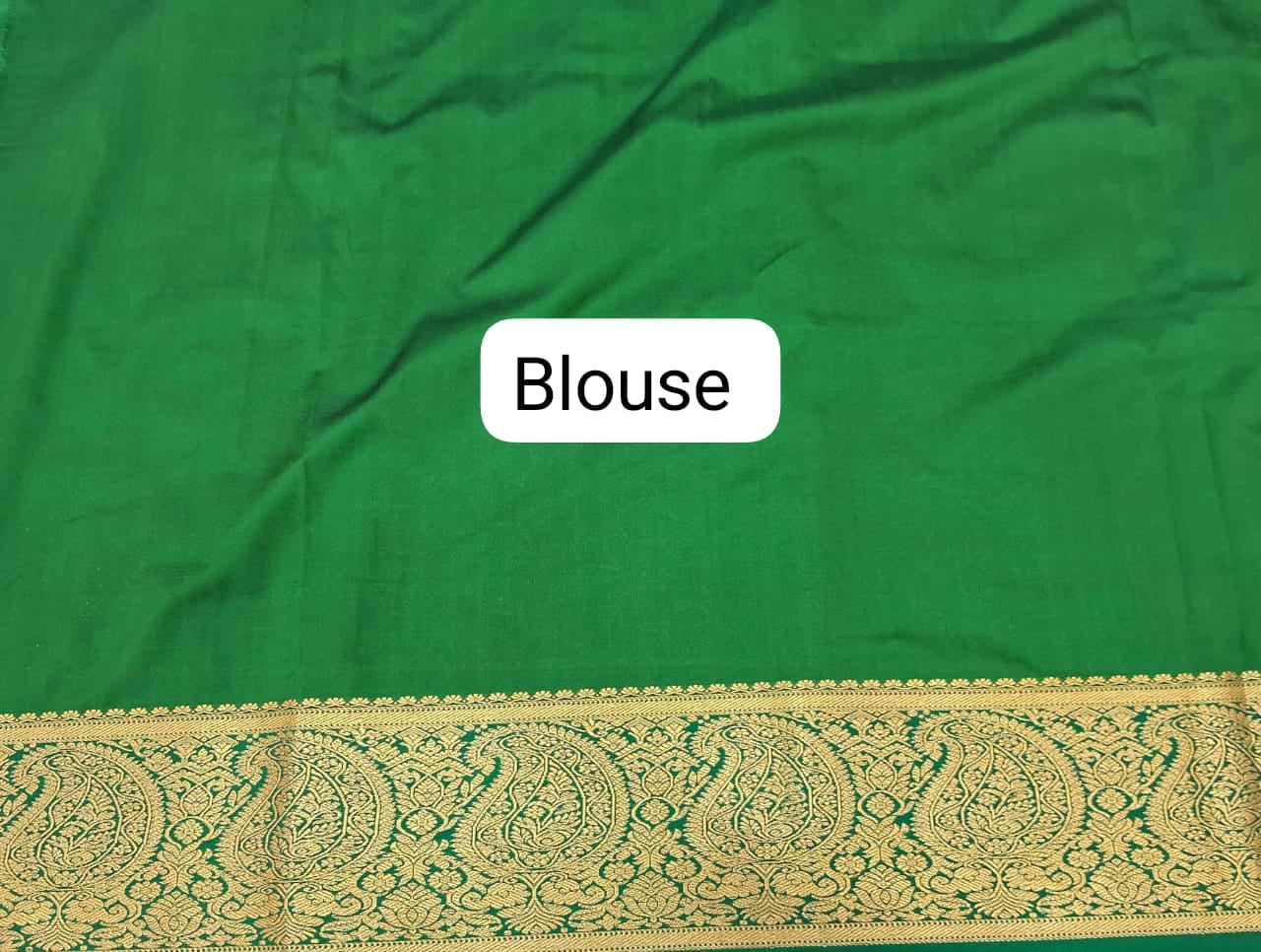 Navy Blue Crepe Silk Saree blouse