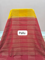 Elegant Yellow Mysore Crepe Silk Saree Pallu
