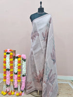 Sand Brown Tissue Tussar Saree 