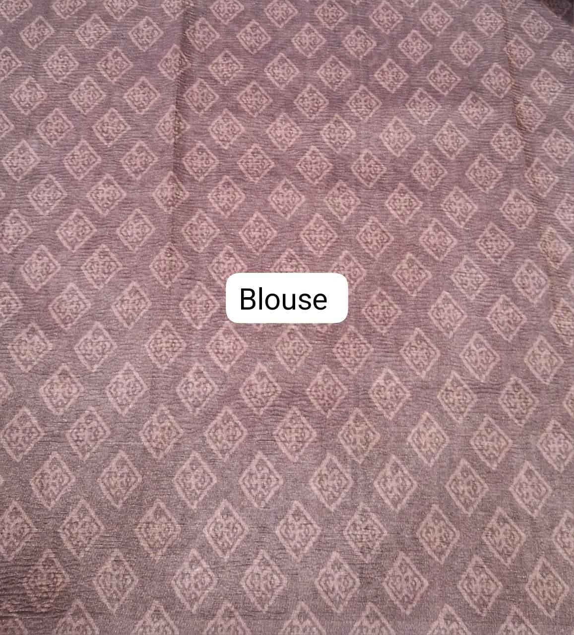 Dark Brown Plain Crush Silk Saree Blouse