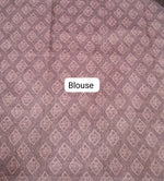 Dark Brown Plain Crush Silk Saree Blouse