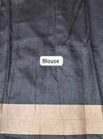 Black Raw Silk Saree Blouse