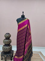 Wine Crepe Silk Saree 