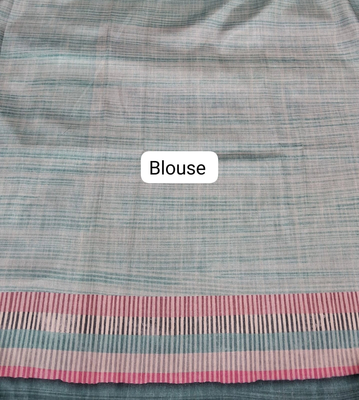 Dusty Rose Satin Tussar Silk Saree blouse