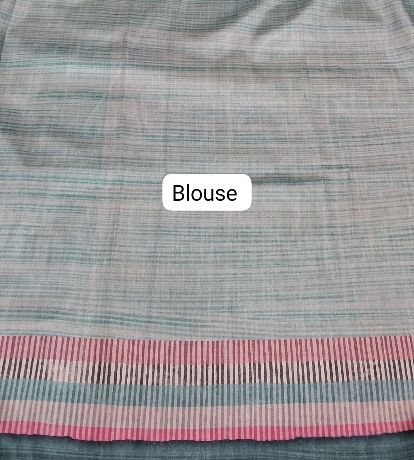 Dusty Rose Satin Tussar Silk Saree blouse