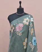 Sea Spray Green Tissue Tussar Saree 1