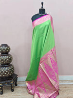 Parrot Green Silk Saree 