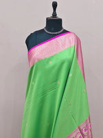 Parrot Green Silk Saree 1