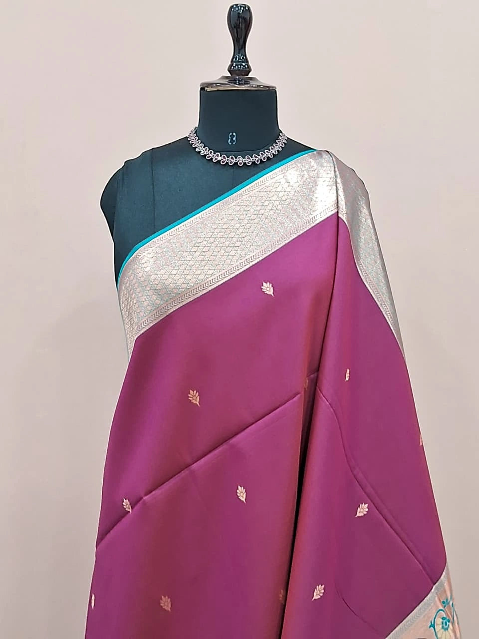Wine Silk Saree  1