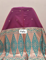 Wine Silk Saree Pallu