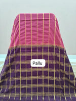 Rose Pink Crepe Silk saree Pallu