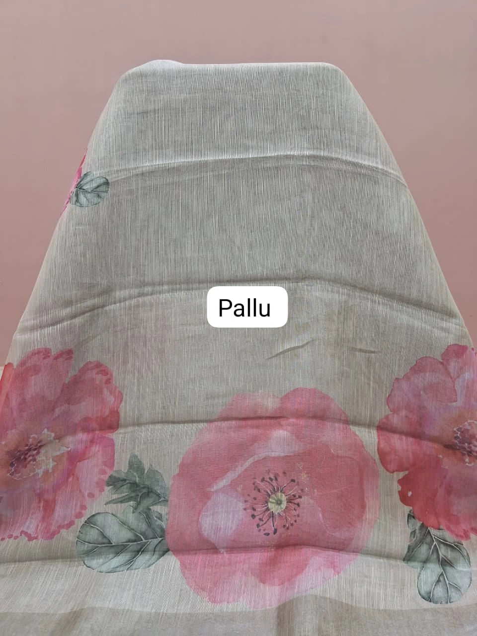 Light Pure Mint Blue Tissue Tussar Saree Pallu
