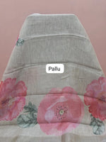 Light Pure Mint Blue Tissue Tussar Saree Pallu