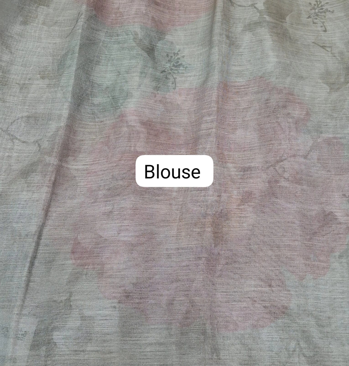 Light Pure Mint Blue Tissue Tussar Saree Blouse