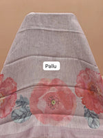 Light Baby Pink Tissue Tussar Saree pllu